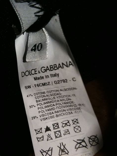 etiqueta original dolce gabbana